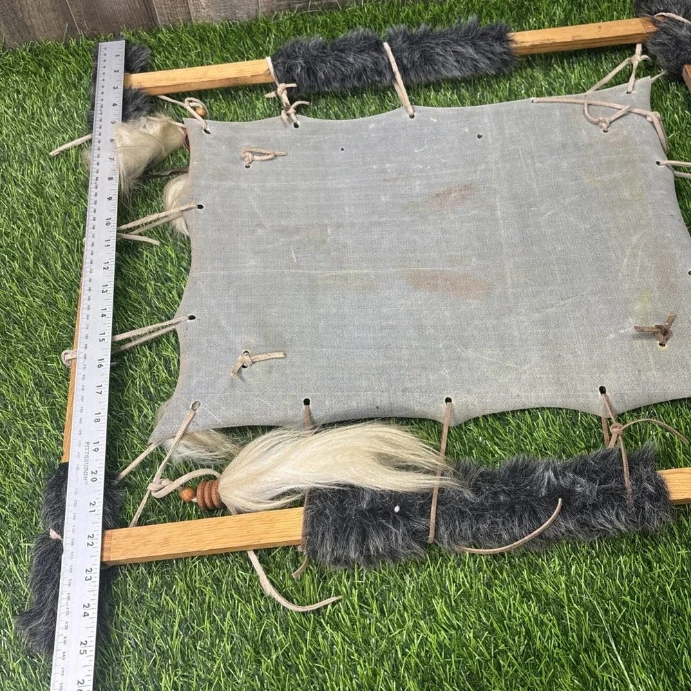 Native American Western Wall Hanging Buckskin Horsehair